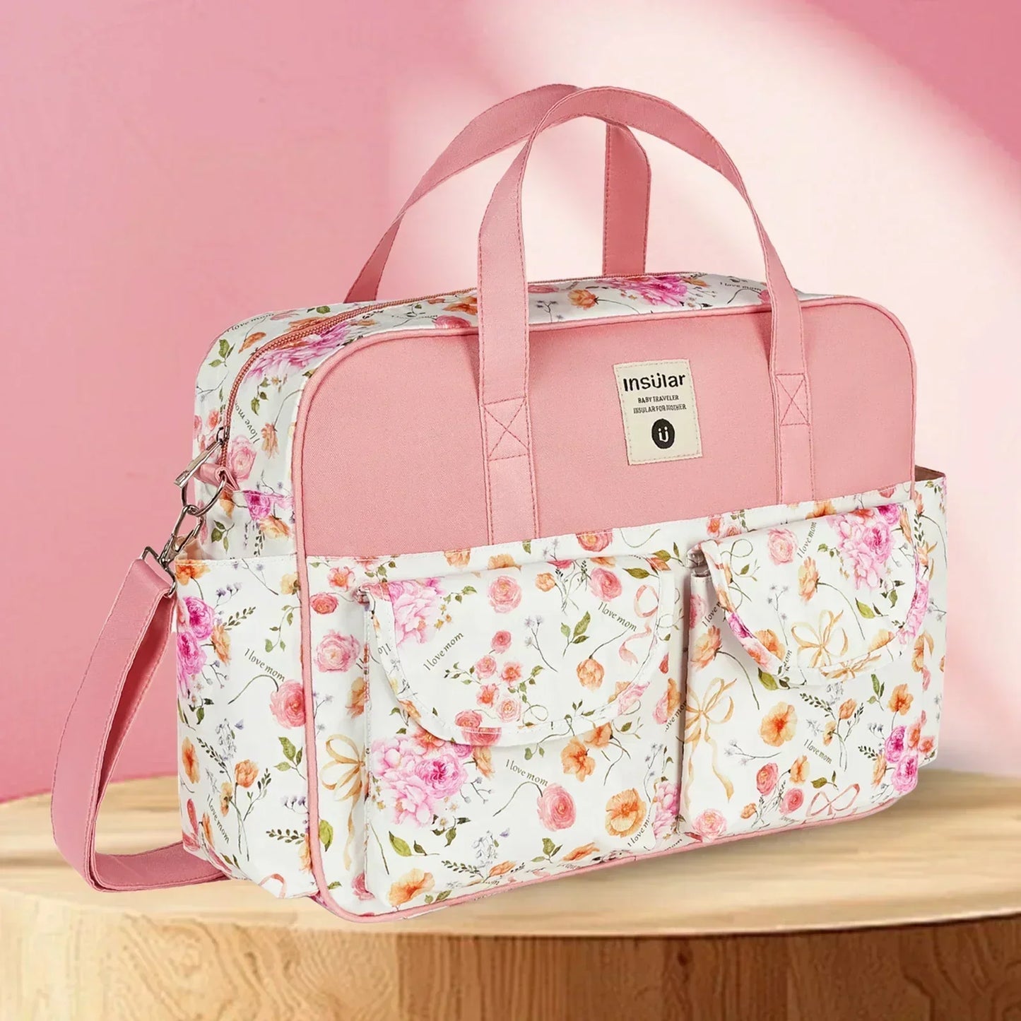 Borsa Mamma con Tracolla Spaziosa, Impermeabile, Elegante e Confortevole. Ideale e Perfetta per Ogni Viaggio e Avventura con il Tuo Bambino