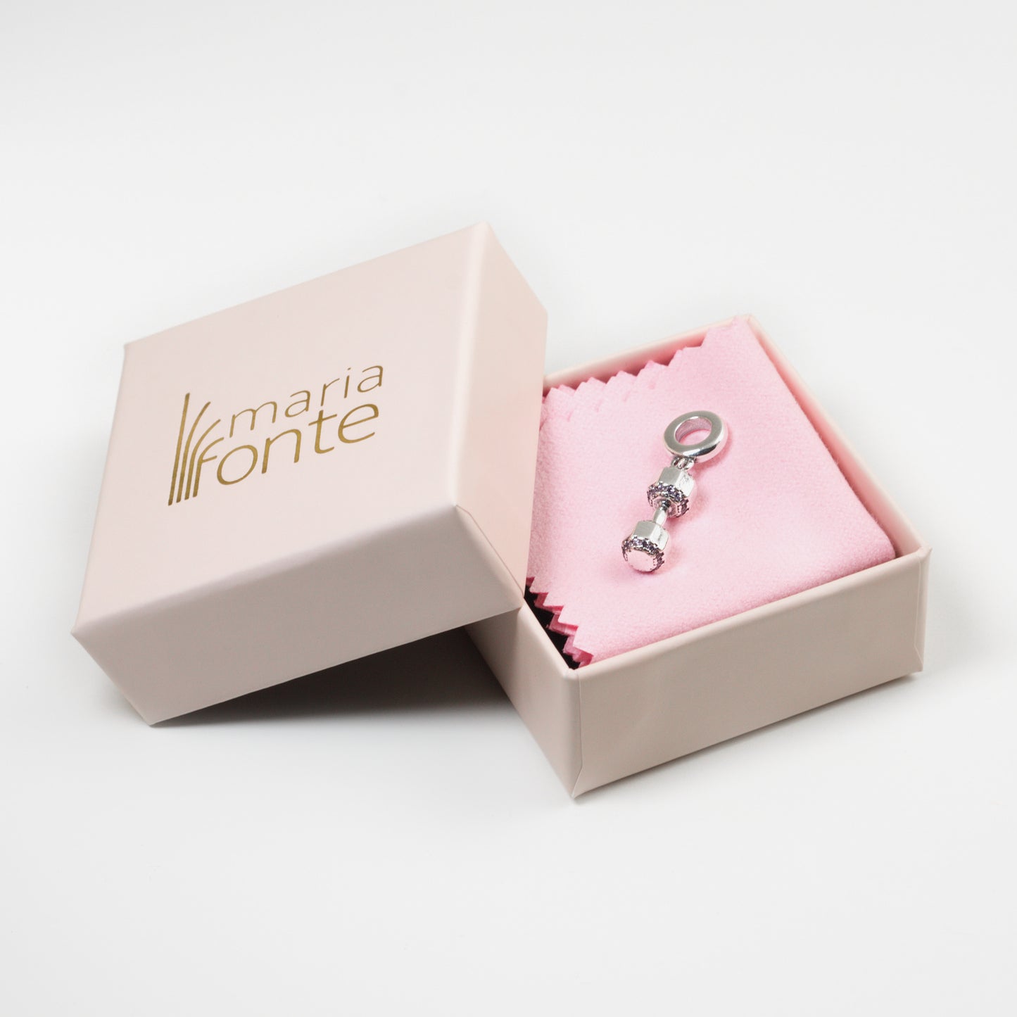 MariaFonte Charm Ciondolo Pendente Manubrio Peso Argento 925 Compatibile con Collane e Bracciali Pandora
