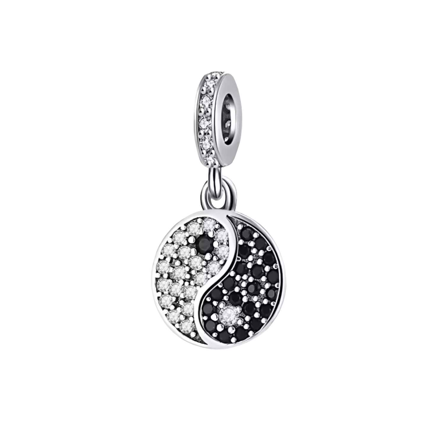 MariaFonte Charm Yin Yang in Argento Compatibile con Collane e Bracciali Pandora