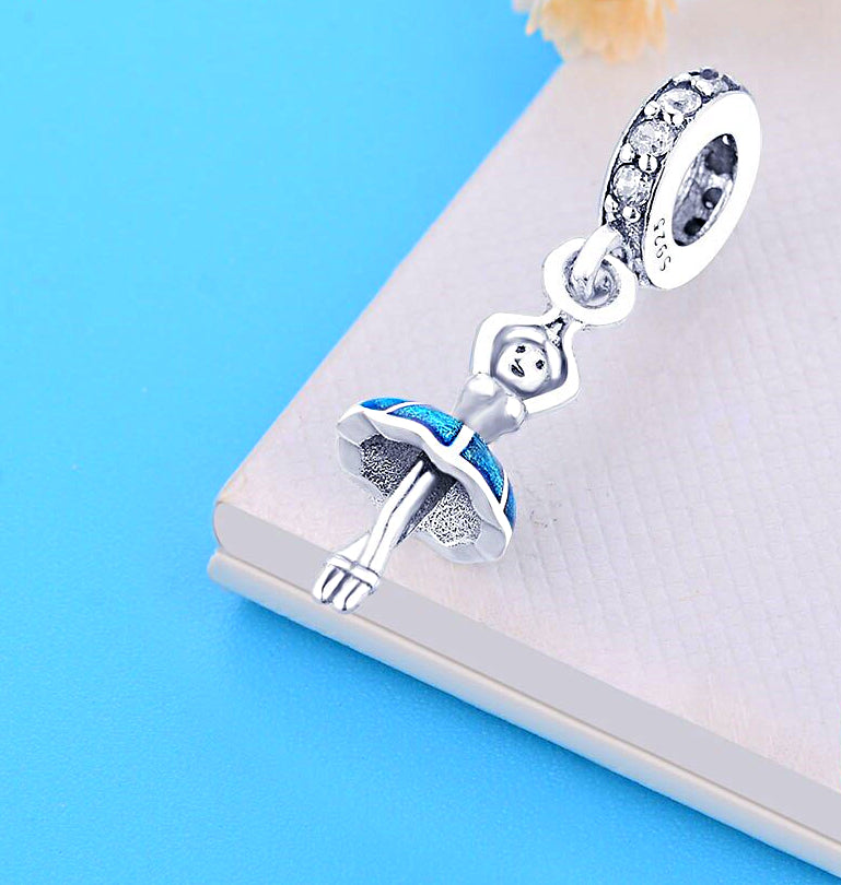 Maria Fonte Bead Charm Ballerina Danza in Argento 925 Compatibile con Collane e Bracciali Pandora