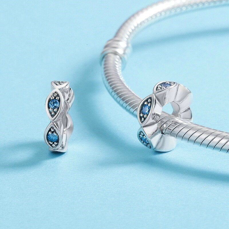 MariaFonte Charm Argento 925 Zirconia Turchese Compatibile con Collane e Bracciali Pandora