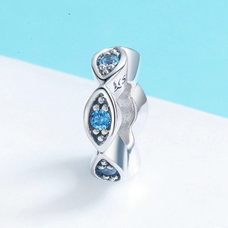MariaFonte Charm Argento 925 Zirconia Turchese Compatibile con Collane e Bracciali Pandora