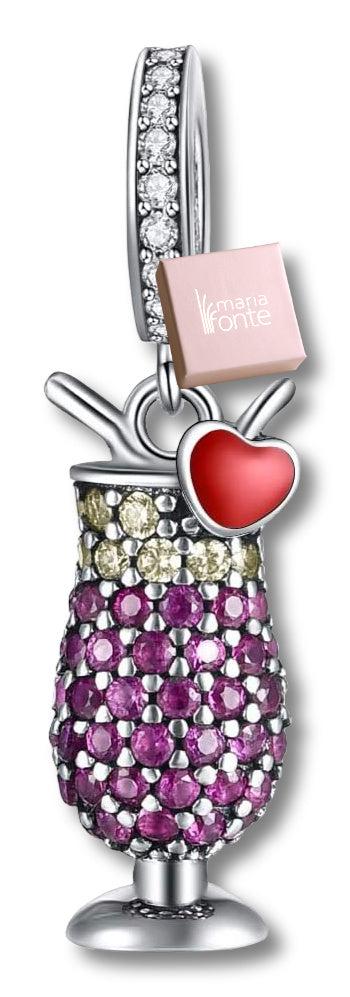 MariaFonte Charm Aperitivo Cocktail Drink Argento 925 Compatibile con Collane e Bracciali Pandora