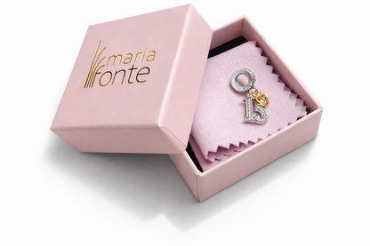 MariaFonte Bead Charm 15 Anni in Argento Compatibile con Collane e Bracciali