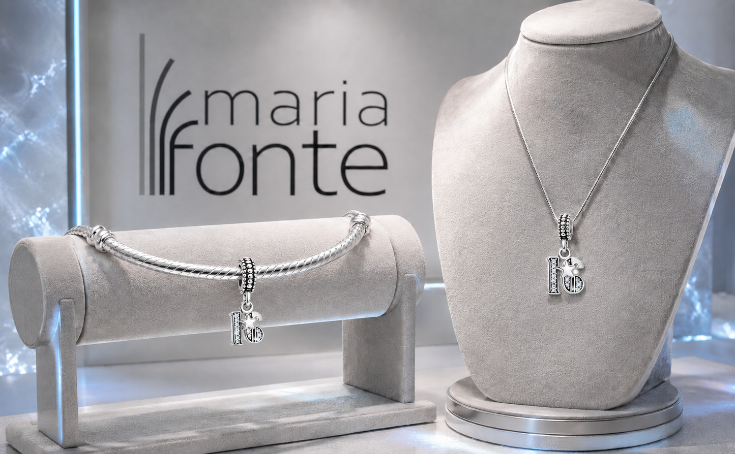 MariaFonte Bead Charm 16 Anni in Argento 925 Compatibile con Collane e Bracciali Pandora
