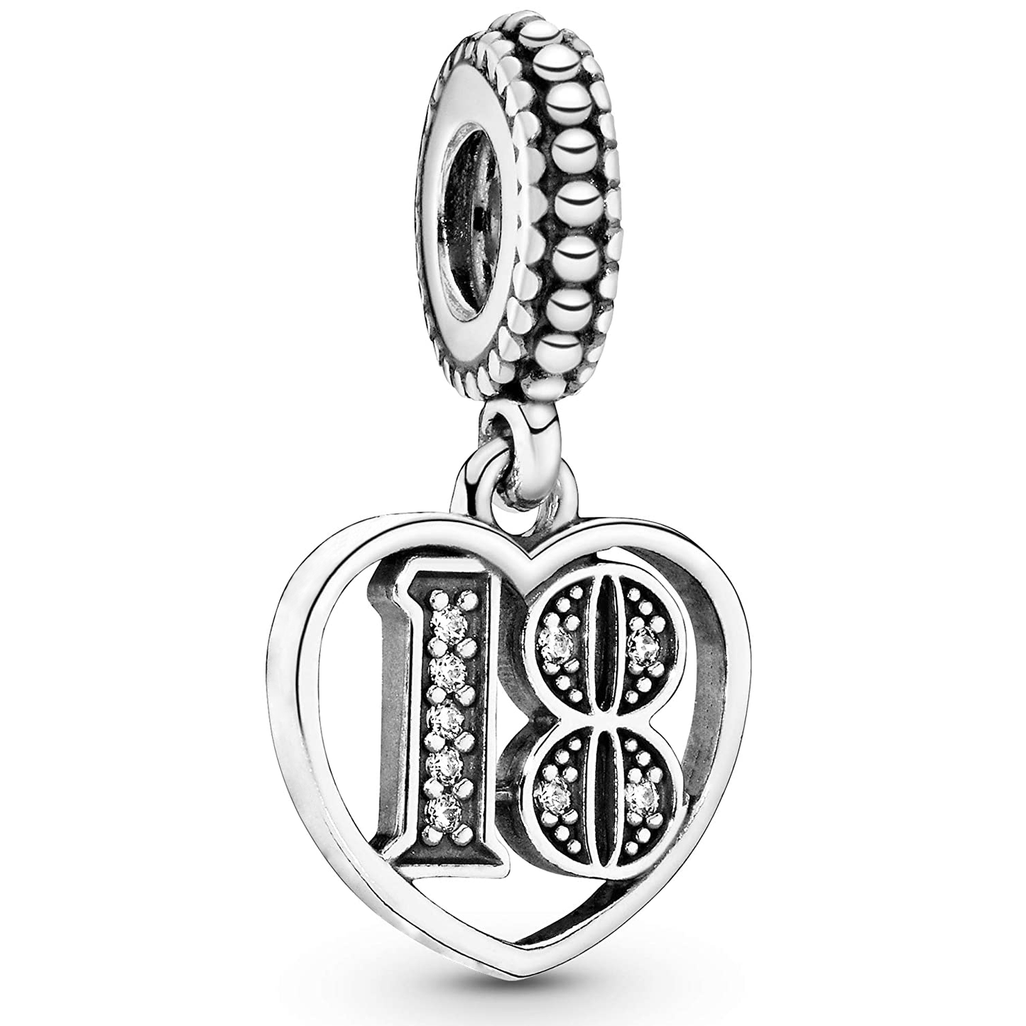 MariaFonte Charm 18 Anni Argento Sterling 925 Compatibile con Collane e Bracciali Pandora