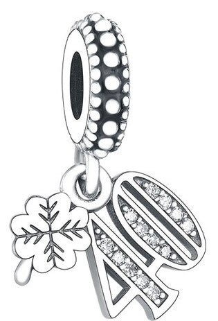MariaFonte Bead Charm 40 Anni in Argento 925 Compatibile con Collane e Bracciali Pandora