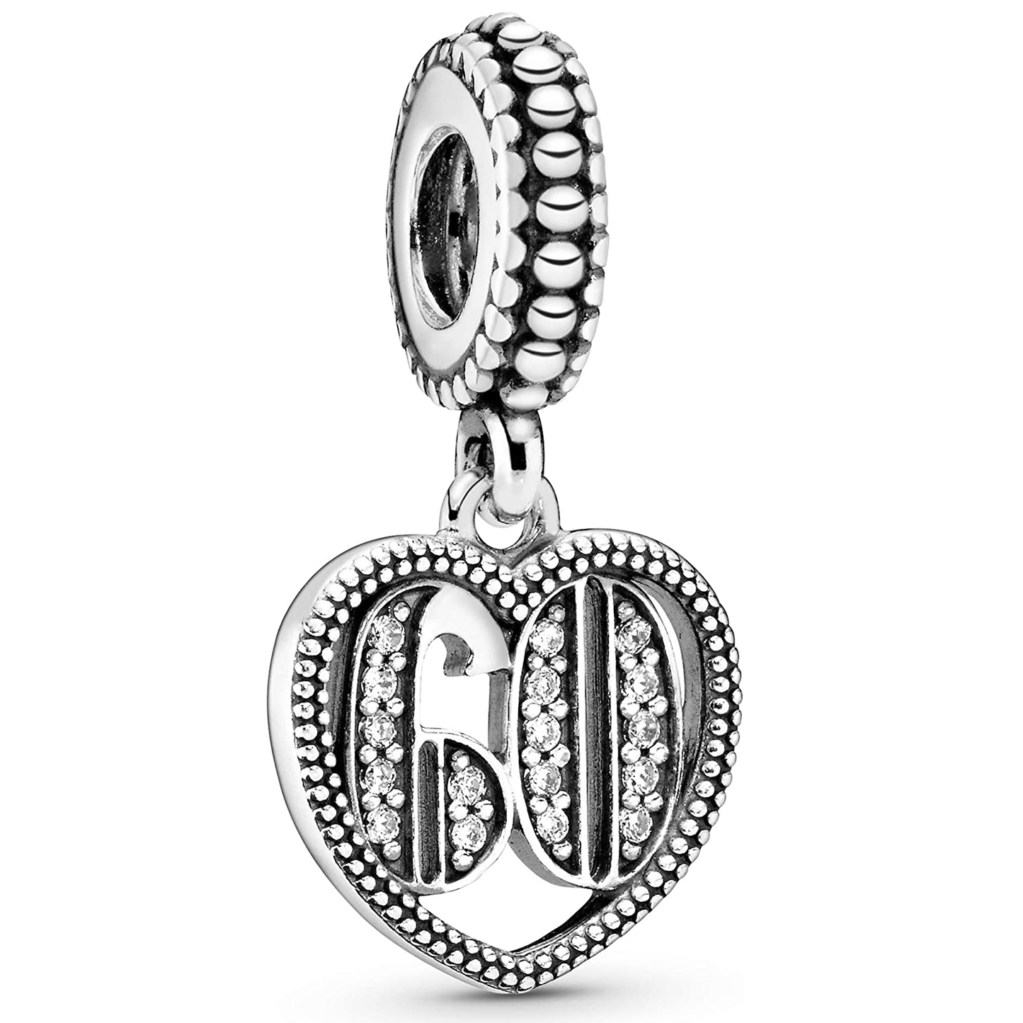 MariaFonte Bead Charm 60 Anni in Argento 925 Compatibile con Collane e Bracciali Pandora