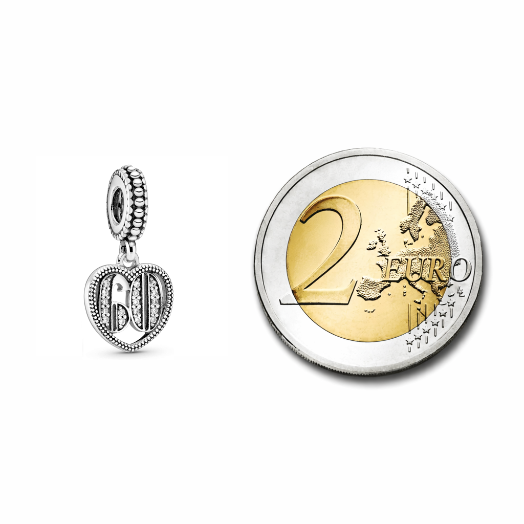 MariaFonte Bead Charm 60 Anni in Argento 925 Compatibile con Collane e Bracciali Pandora