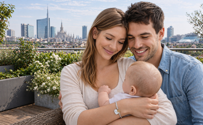 MariaFonte Charm Albero della Famiglia Cuore You are the heart of our Family (sei il cuore della nostra famiglia) Argento 925 Oro 14K Compatibile con Collane e Bracciali Pandora