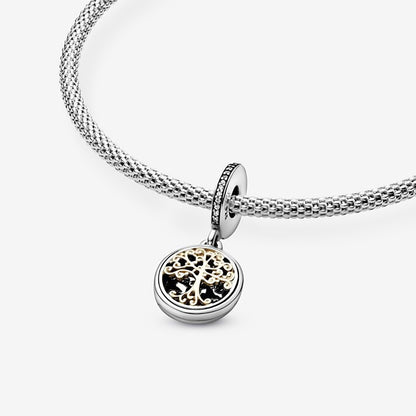 Maria Fonte Bead Charm Ciondolo  Albero della Vita Oro Family Forever in Argento 925 Compatibile con Collane e Bracciali Pandora