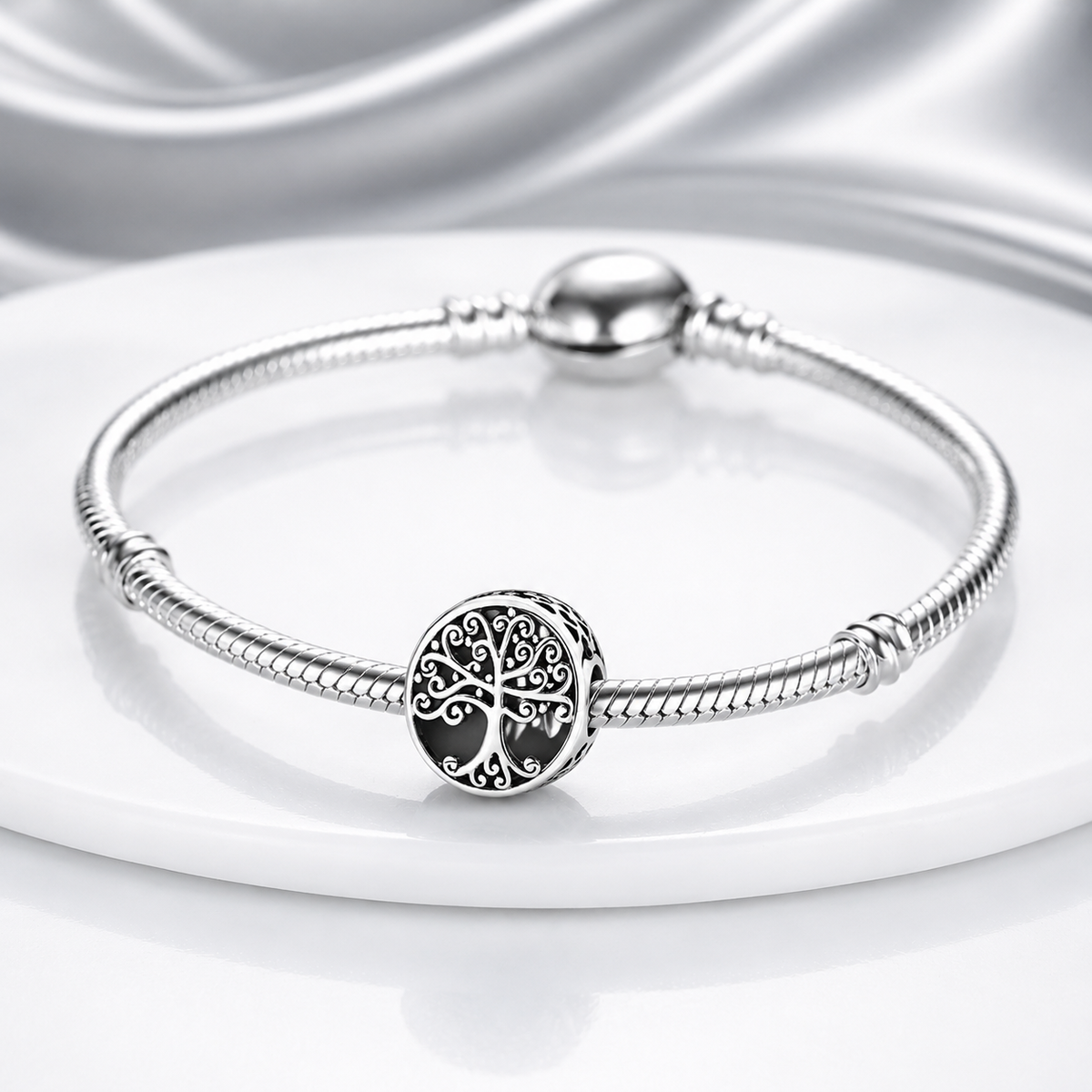 MariaFonte Bead Charm Albero della Vita in Argento 925 Compatibile con Collane e Bracciali Pandora