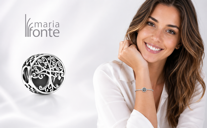 MariaFonte Bead Charm Albero della Vita in Argento 925 Compatibile con Collane e Bracciali Pandora