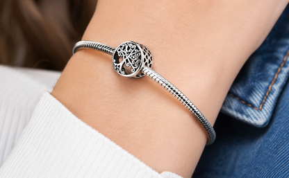 MariaFonte Bead Charm Albero della Vita in Argento 925 Compatibile con Collane e Bracciali Pandora