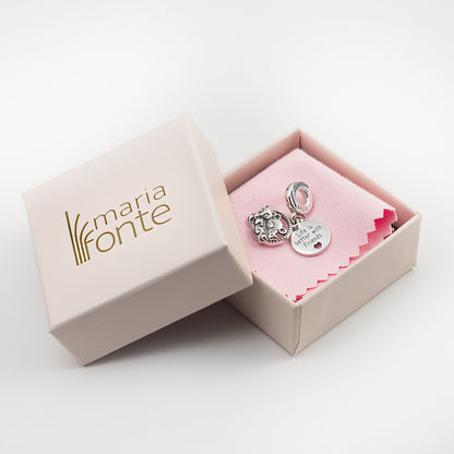MariaFonte Charm Ciondolo Animaletti Amicizia Volpe Orsetto Scoiattolo Argento 925 Compatibile con Collane e Bracciali Pandora