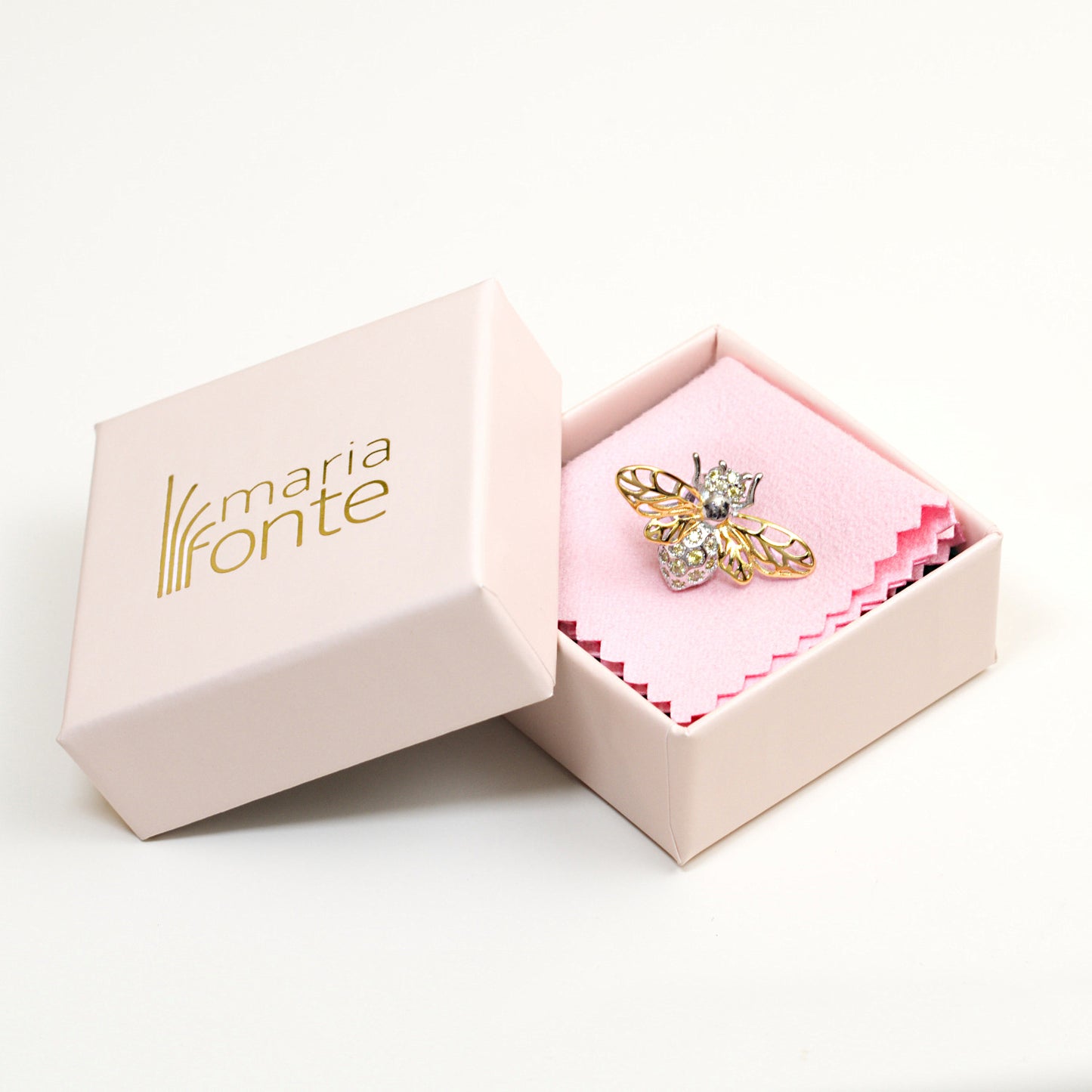 Maria Fonte Bead Charm Ciondolo a Forma di Ape Regina in Argento 925 Compatibile con Collane e Bracciali Pandora