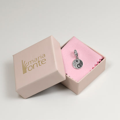 MariaFonte Charm Yin Yang  in Argento Compatibile con Collane e Bracciali Pandora