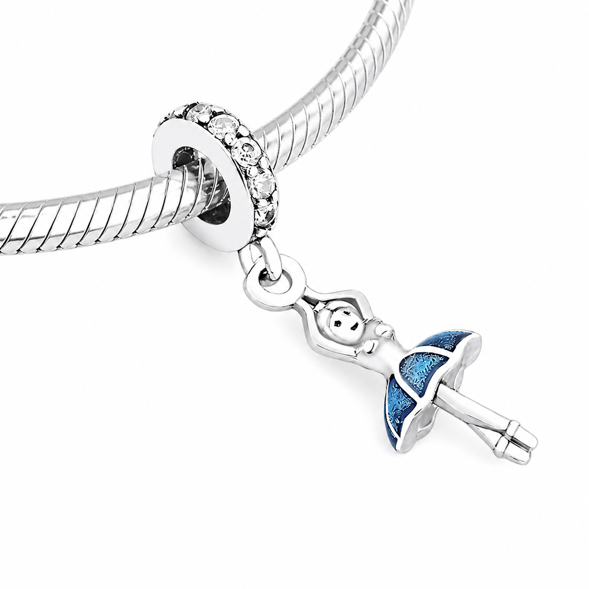 Maria Fonte Bead Charm Ballerina Danza in Argento 925 Compatibile con Collane e Bracciali Pandora