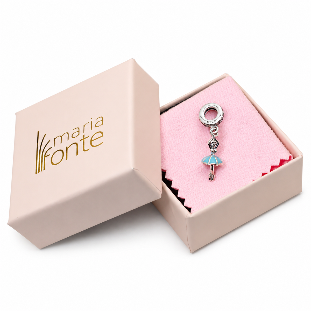 Maria Fonte Bead Charm Ballerina Danza in Argento 925 Compatibile con Collane e Bracciali Pandora