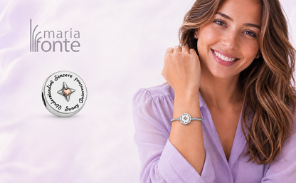MariaFonte Bead Charm Bussola dell'Amicizia Compatibile con Collane e Bracciali