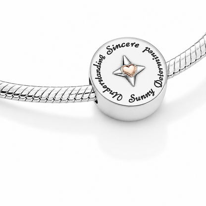 MariaFonte Bead Charm Bussola dell'Amicizia Compatibile con Collane e Bracciali