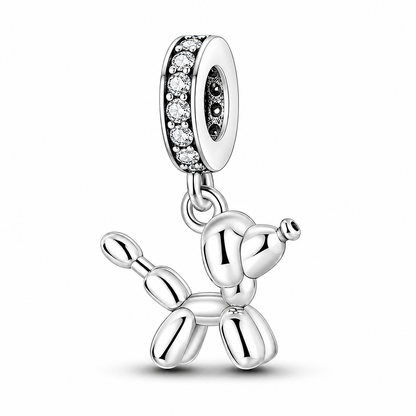 Maria Fonte Charm Ciondolo Cane Balloon in Argento Compatibile con Collane e Bracciali Pandora