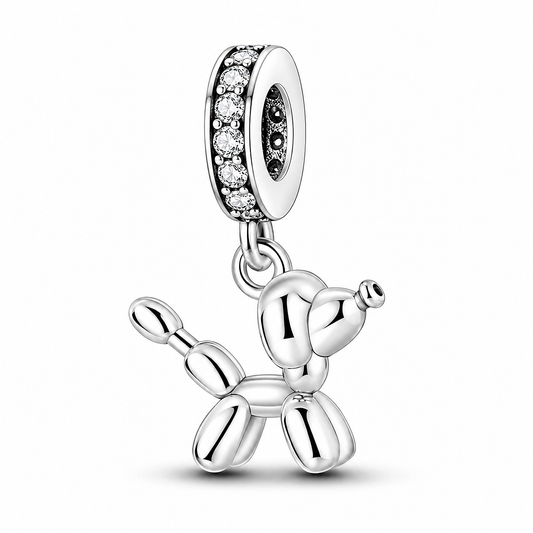 Maria Fonte Charm Ciondolo Cane Balloon in Argento Compatibile con Collane e Bracciali Pandora