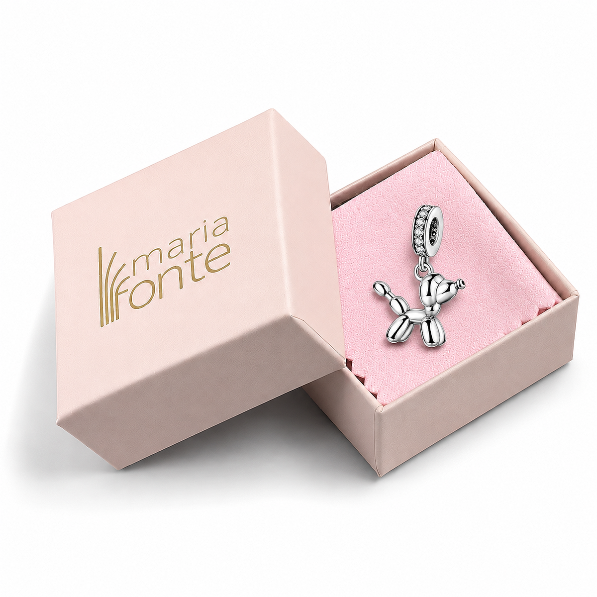 Maria Fonte Charm Ciondolo Cane Balloon in Argento Compatibile con Collane e Bracciali Pandora