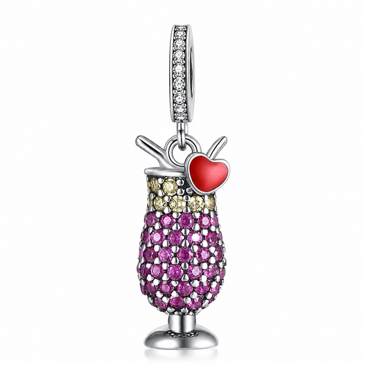 MariaFonte Charm Aperitivo Cocktail Drink Argento 925 Compatibile con Collane e Bracciali Pandora