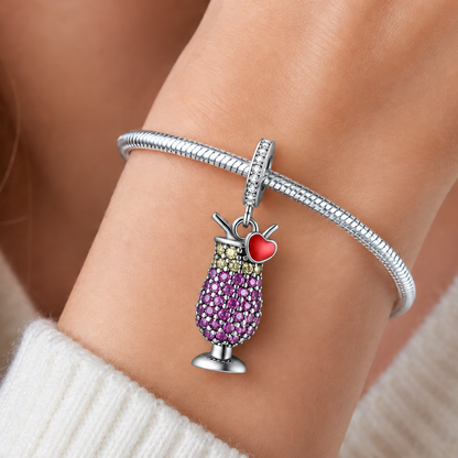 MariaFonte Charm Aperitivo Cocktail Drink Argento 925 Compatibile con Collane e Bracciali Pandora