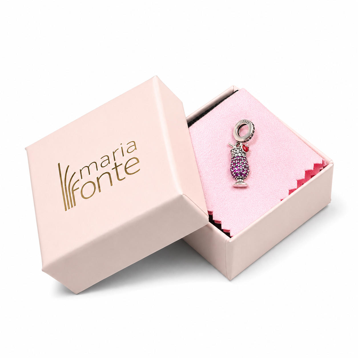 MariaFonte Charm Aperitivo Cocktail Drink Argento 925 Compatibile con Collane e Bracciali Pandora