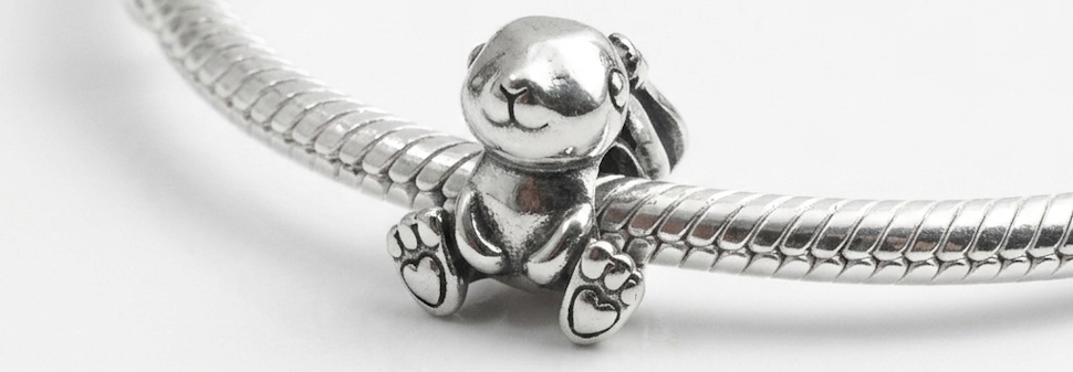 MariaFonte Bead Charm Coniglietto in Argento 925 Compatibile con Collane e Bracciali Pandora