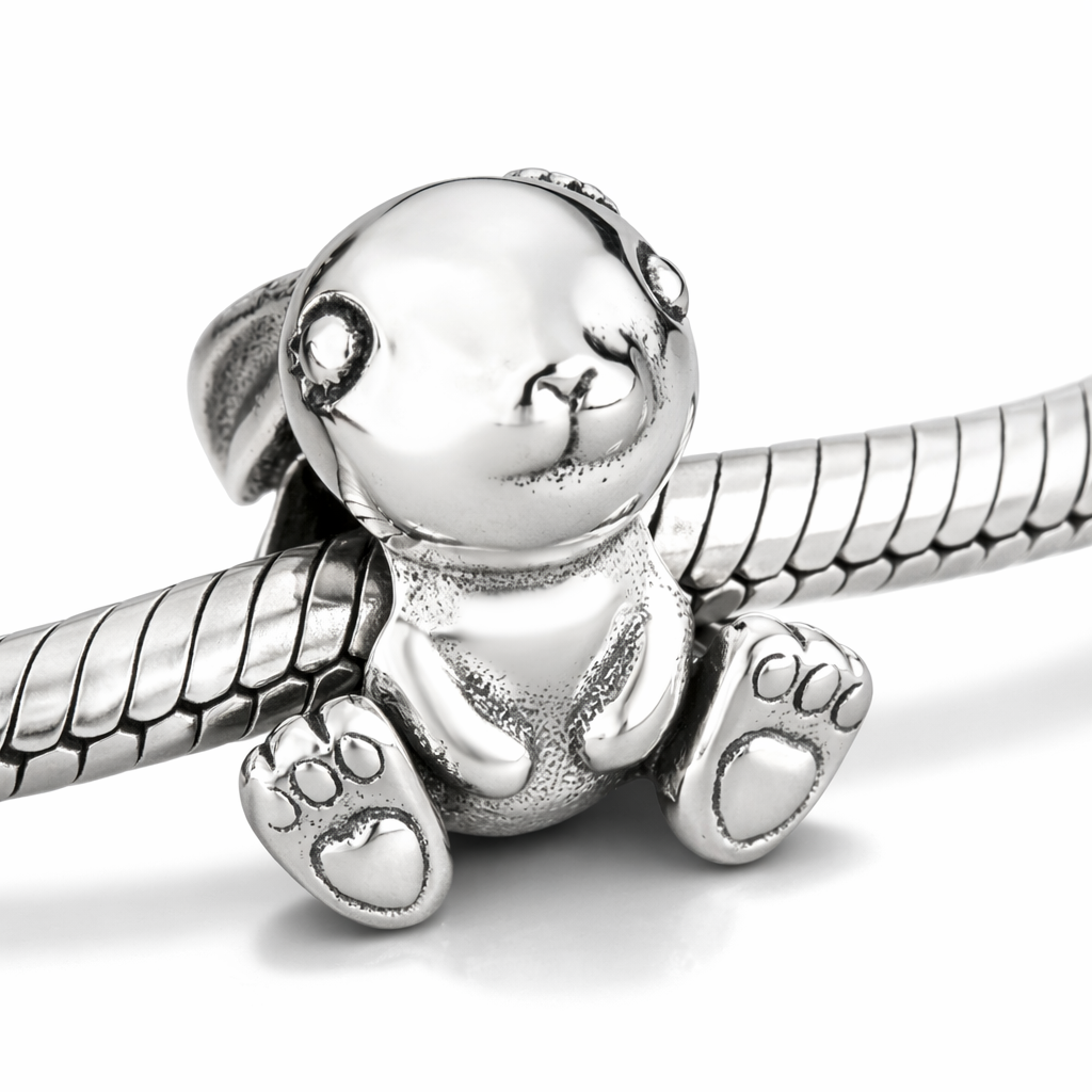 MariaFonte Bead Charm Coniglietto in Argento 925 Compatibile con Collane e Bracciali Pandora