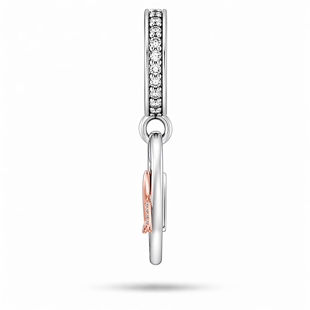 MariaFonte Charm Viaggio Ciondolo Love To Travel in Argento 925 con Zirconia Compatibile con Collane e Bracciali