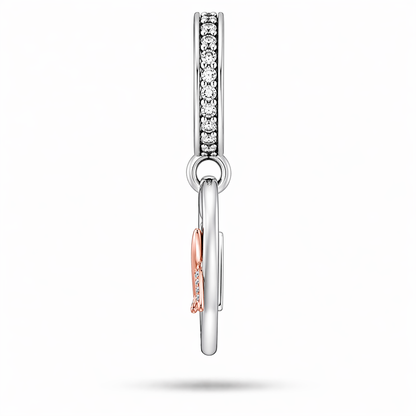 MariaFonte Charm Viaggio Ciondolo Love To Travel in Argento 925 con Zirconia Compatibile con Collane e Bracciali