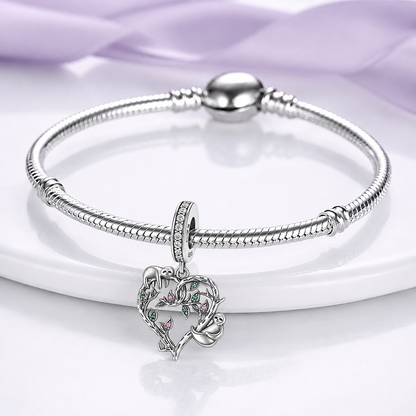 Pendant in the shape of wine glasses in 925 Sterling silver with cubic zirconia