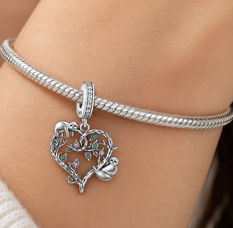 Pendant in the shape of wine glasses in 925 Sterling silver with cubic zirconia