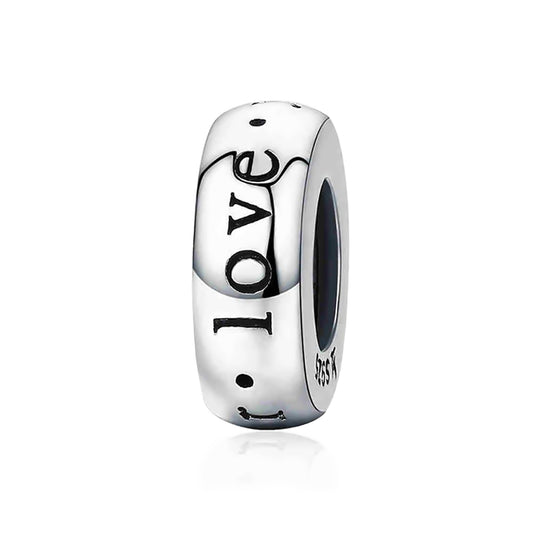 MariaFonte Bead Charm Distanziatore Love in Argento 925 Compatibile con Collane e Bracciali