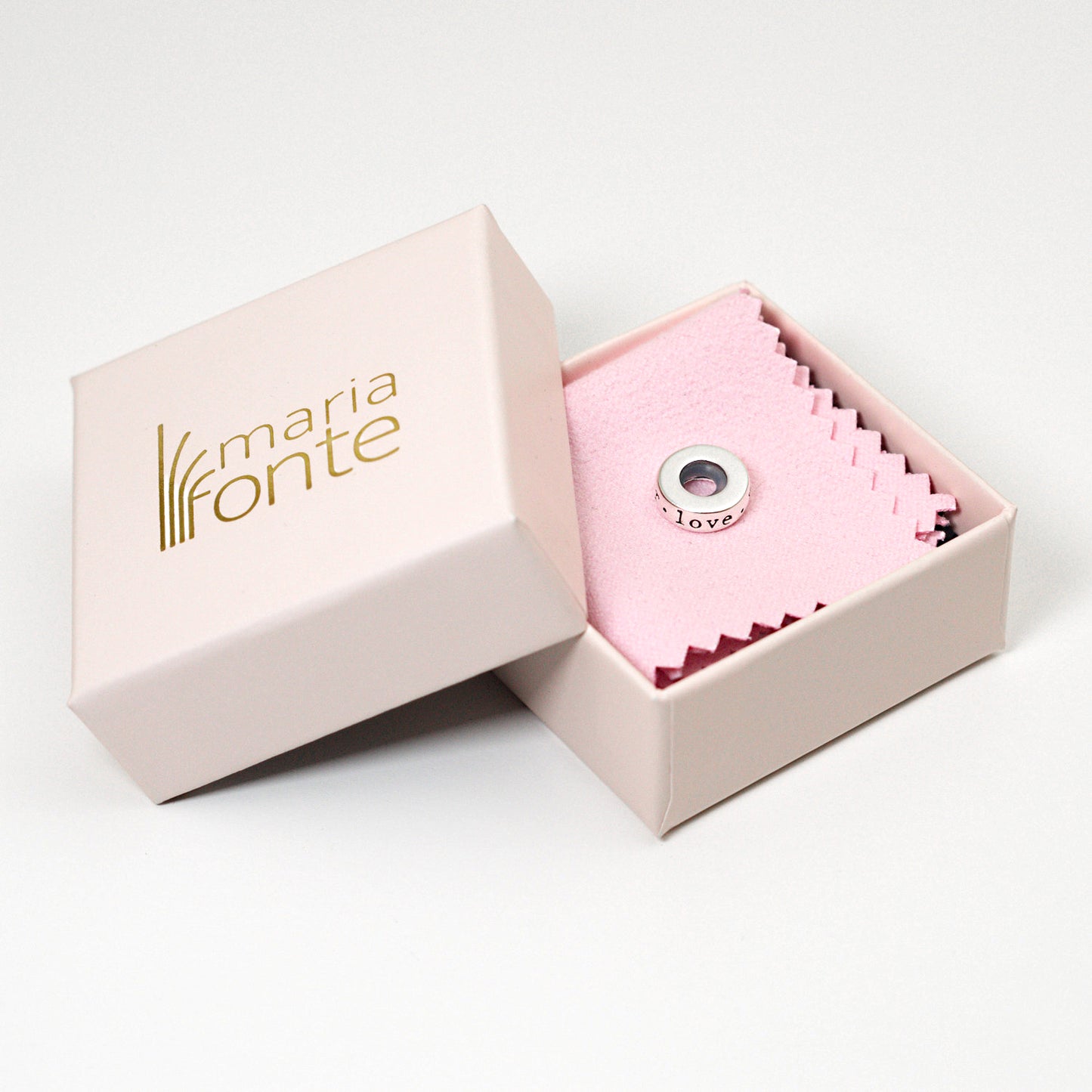 MariaFonte Bead Charm Distanziatore Love in Argento 925 Compatibile con Collane e Bracciali