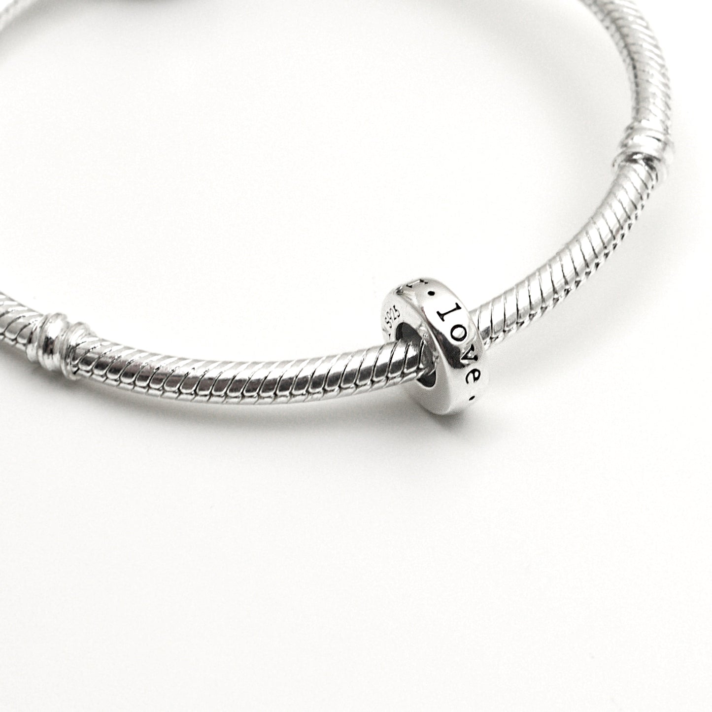 MariaFonte Bead Charm Distanziatore Love in Argento 925 Compatibile con Collane e Bracciali