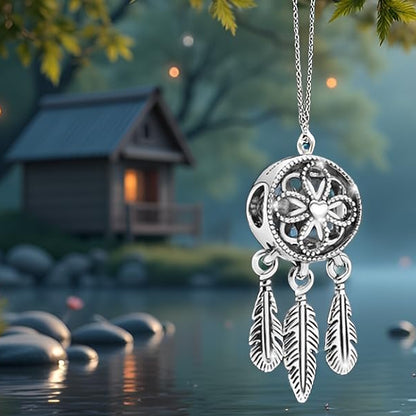 Dreamcatcher pendant in 925 silver