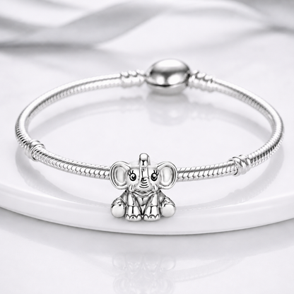 MariaFonte Bead Charm Elefante Portafortuna in Argento 925 Compatibile con Collane e Bracciali