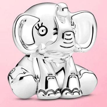 MariaFonte Bead Charm Elefante Portafortuna in Argento 925 Compatibile con Collane e Bracciali