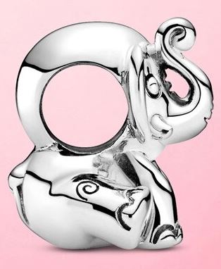MariaFonte Bead Charm Elefante Portafortuna in Argento 925 Compatibile con Collane e Bracciali