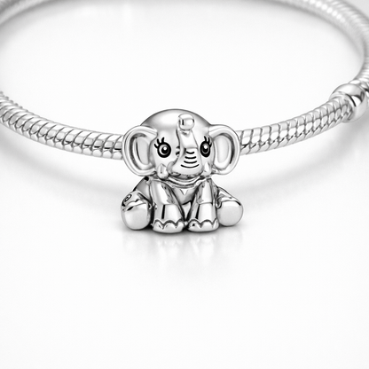 MariaFonte Bead Charm Elefante Portafortuna in Argento 925 Compatibile con Collane e Bracciali