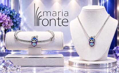 MariaFonte Bead Charm Gufo con Tocco Laurea in Argento Compatibile con Collane e Bracciali