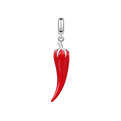 Ciondolo Portafortuna Corno Rosso In Argento 925 Rodiato - Charm Donna AKA Gioielli - Foto 11
