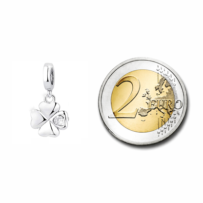 MariaFonte Bead Charm Quadrifoglio in Argento 925 Compatibile con Collane e Bracciali Pandora