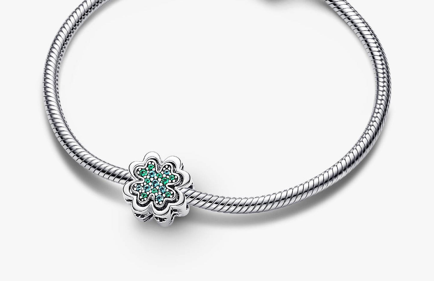 MariaFonte Bead Charm Doppio Quadrifoglio Amicizia incisione True Friends are a rare gift (I veri amici sono un dono raro) Compatibile