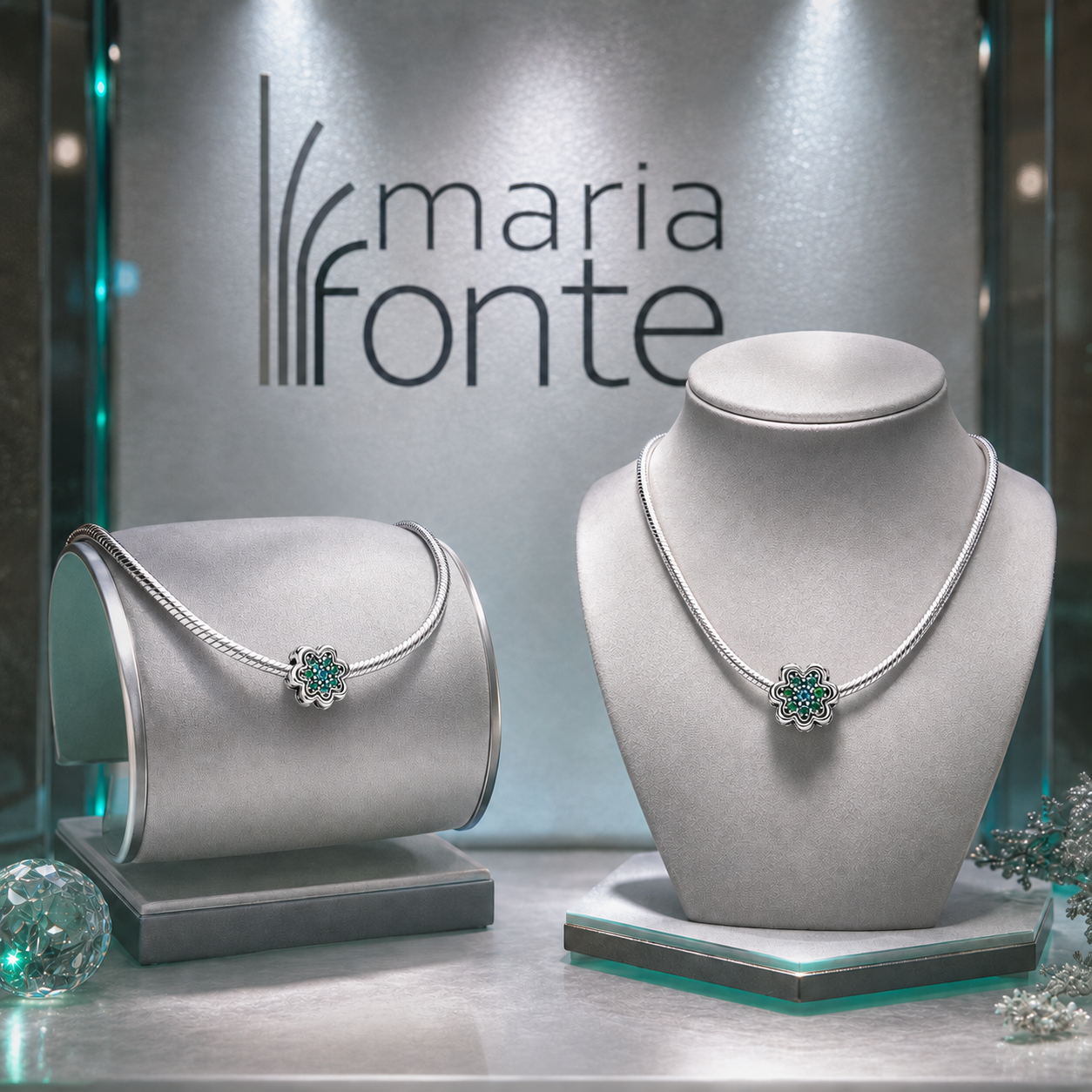 MariaFonte Bead Charm Doppio Quadrifoglio Amicizia incisione True Friends are a rare gift (I veri amici sono un dono raro) Compatibile